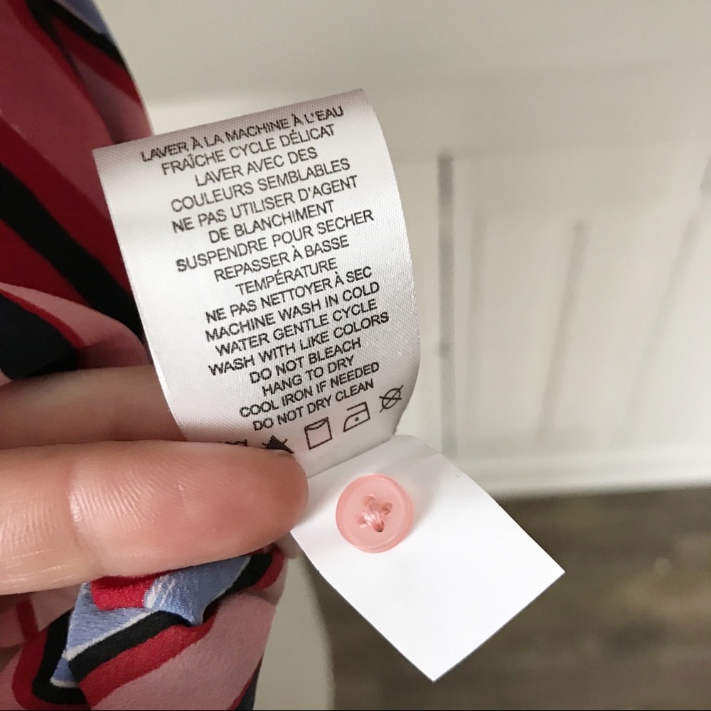 Cynthia Rowley Striped Tie-Front Button Up S - Picture 10 of 11